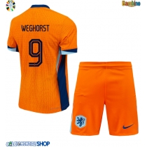 Maglie da calcio Olanda Wout Weghorst #9 Prima Maglia Bambino Europei 2024 Manica Corta (+ Pantaloni corti)